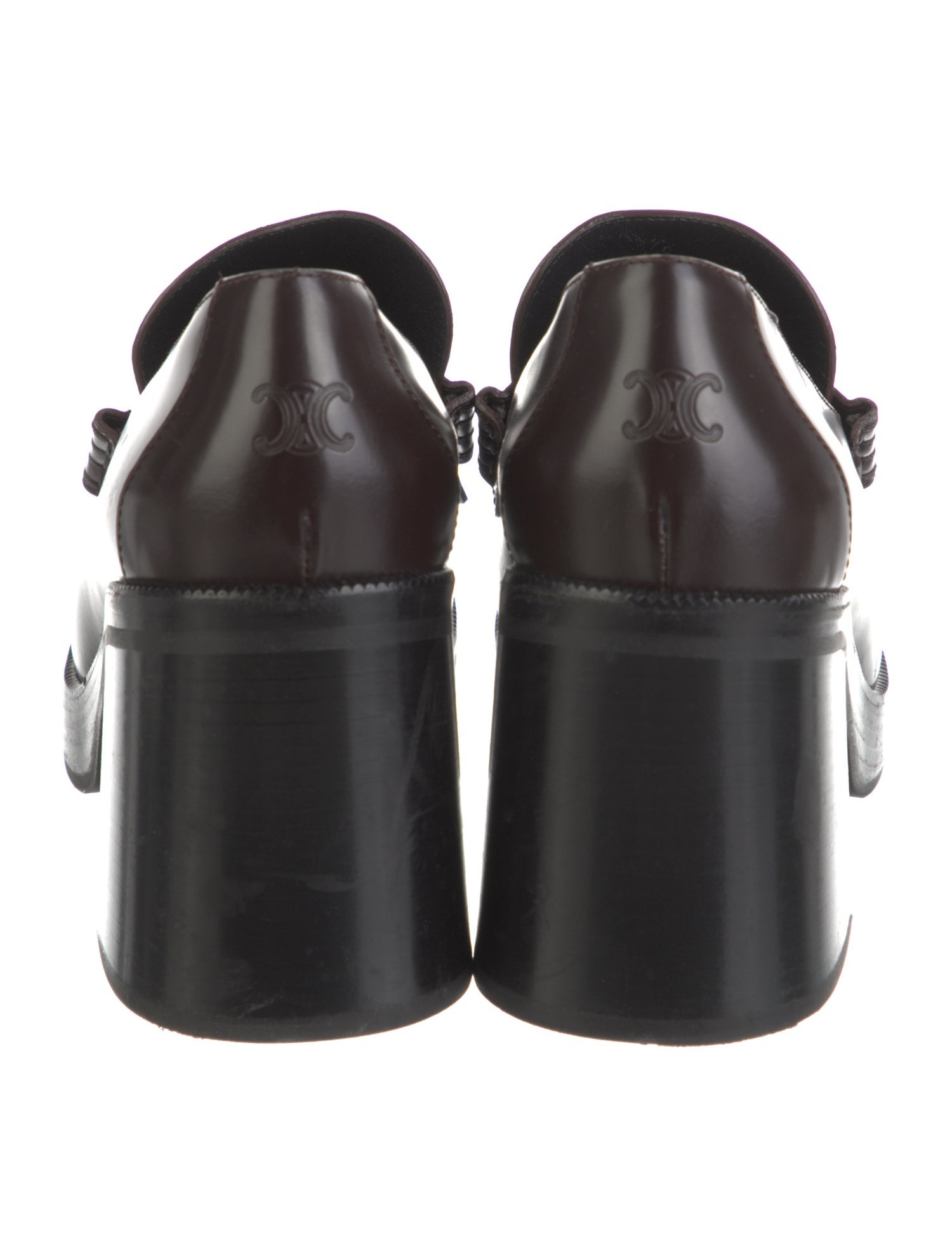 Celine Leather Fringe Trim Accent Pumps